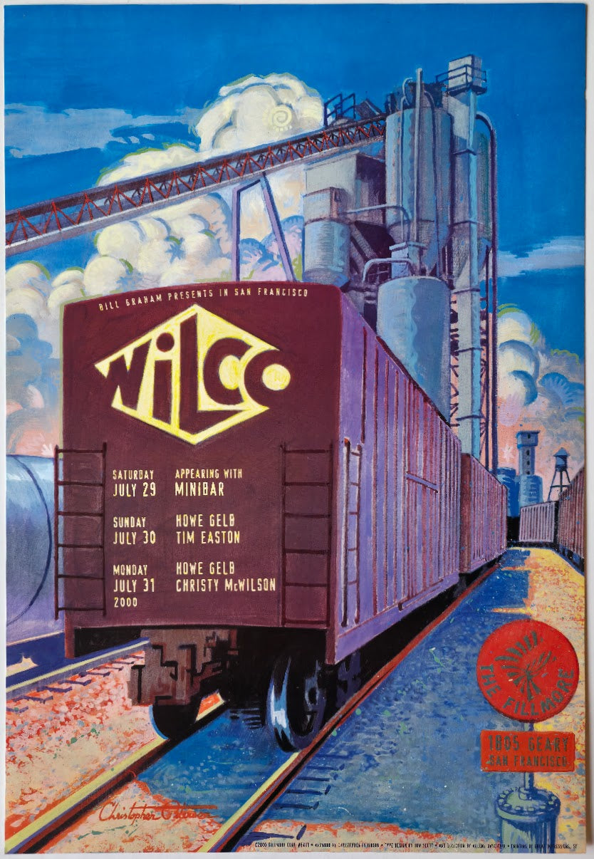 F411 Wilco, The Fillmore by Christopher Peterson - July 29-31, 2000 - San Francisco, Fillmore Gig Print