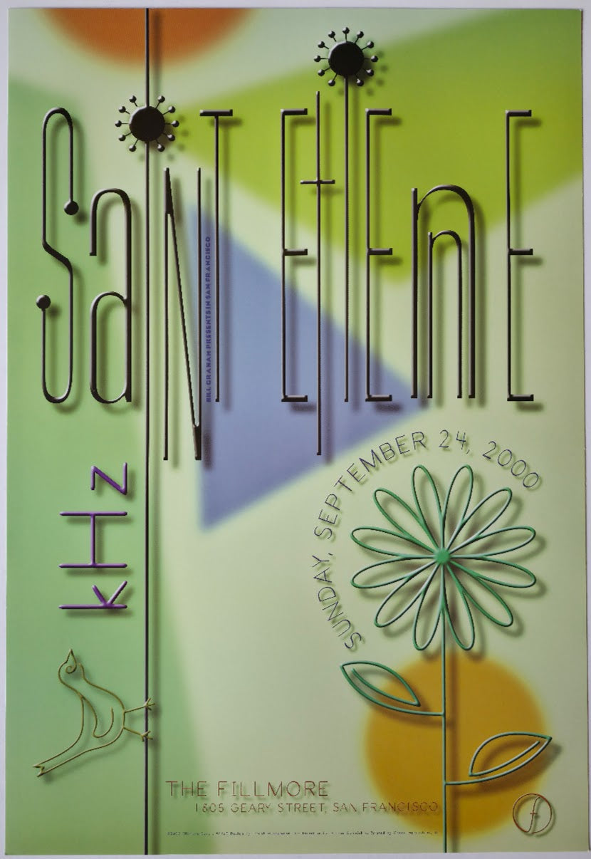 F420 Saint Etienne by Frank Wiedemann - September 24, 2000 - San Francisco, Fillmore Gig Print