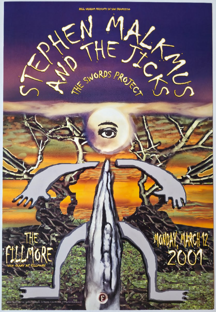 F442 Stephen Malkmus And The Jicks, The Fillmore by Scott Johnson - March 12, 2001 - San Francisco, Fillmore Gig Print