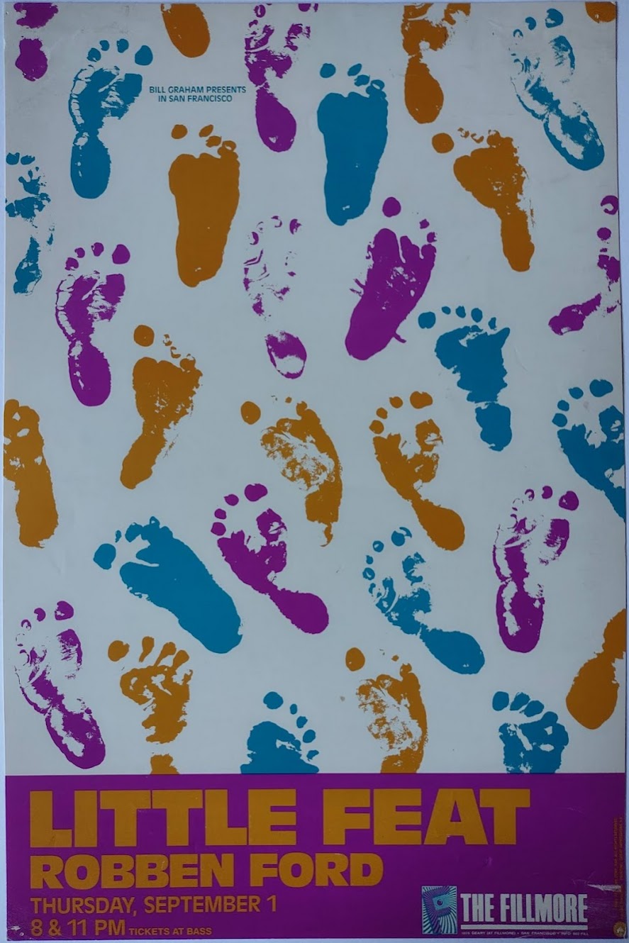 F44 Little Feat, The Fillmore by Arlene Owseichik - September 1, 1988 - San Francisco, Fillmore Gig Print