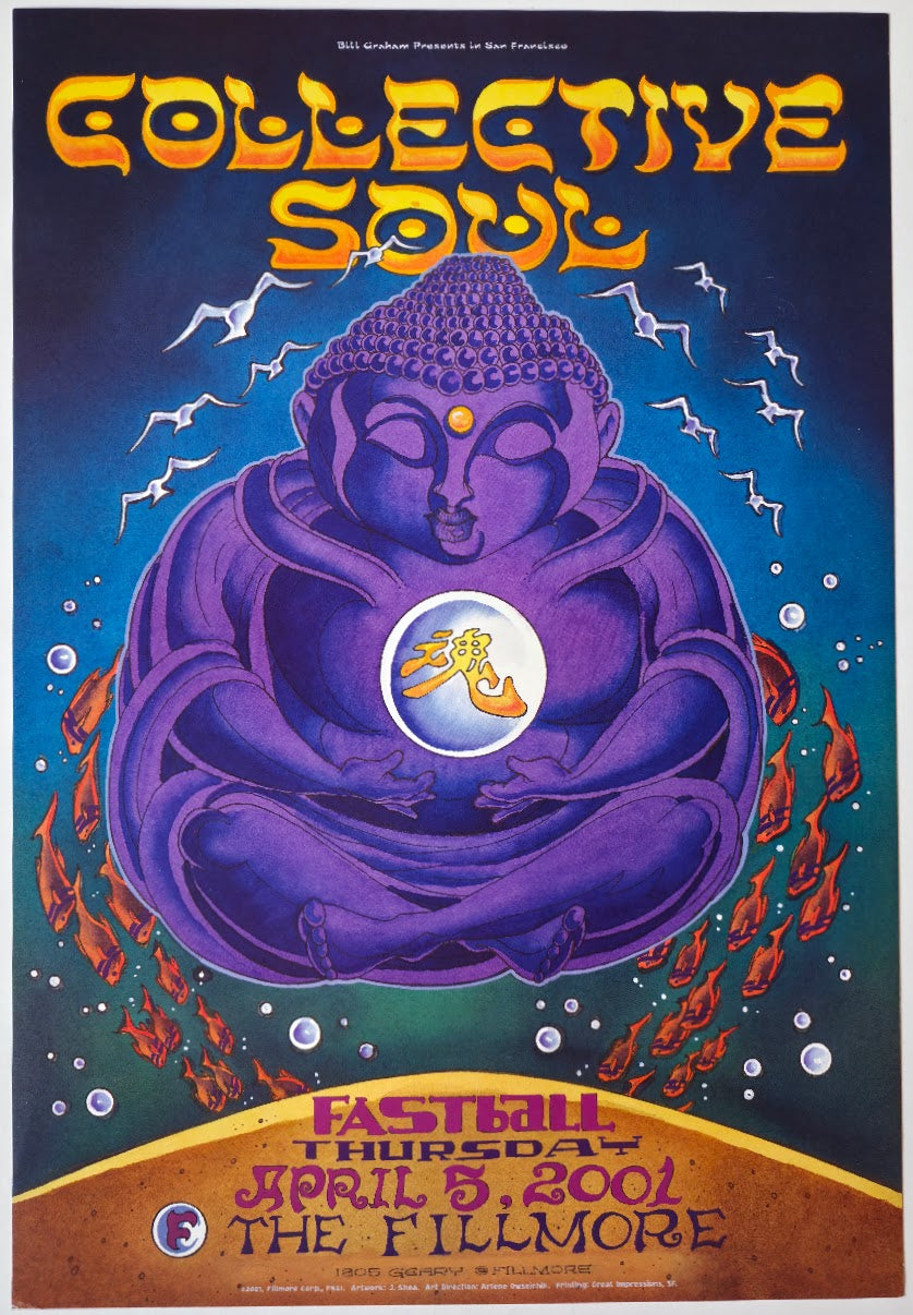 F451 Collective Soul, Fastball, The Fillmore by J. Shea - April 5, 2001 - San Francisco, Fillmore Gig Print