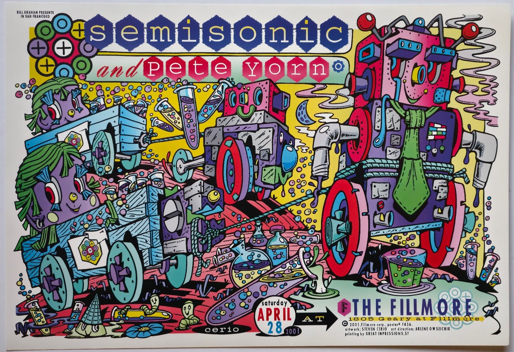 F456 Semisonic, Pete Yorn, The Fillmore by Steven Cerio - April 28, 2001 - San Francisco, Fillmore Gig Print