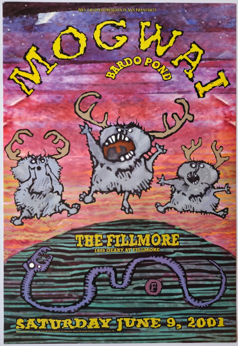 F465 Mogwai, The Fillmore by Scott Johnson - June 9, 2001 - San Francisco, Fillmore Gig Print