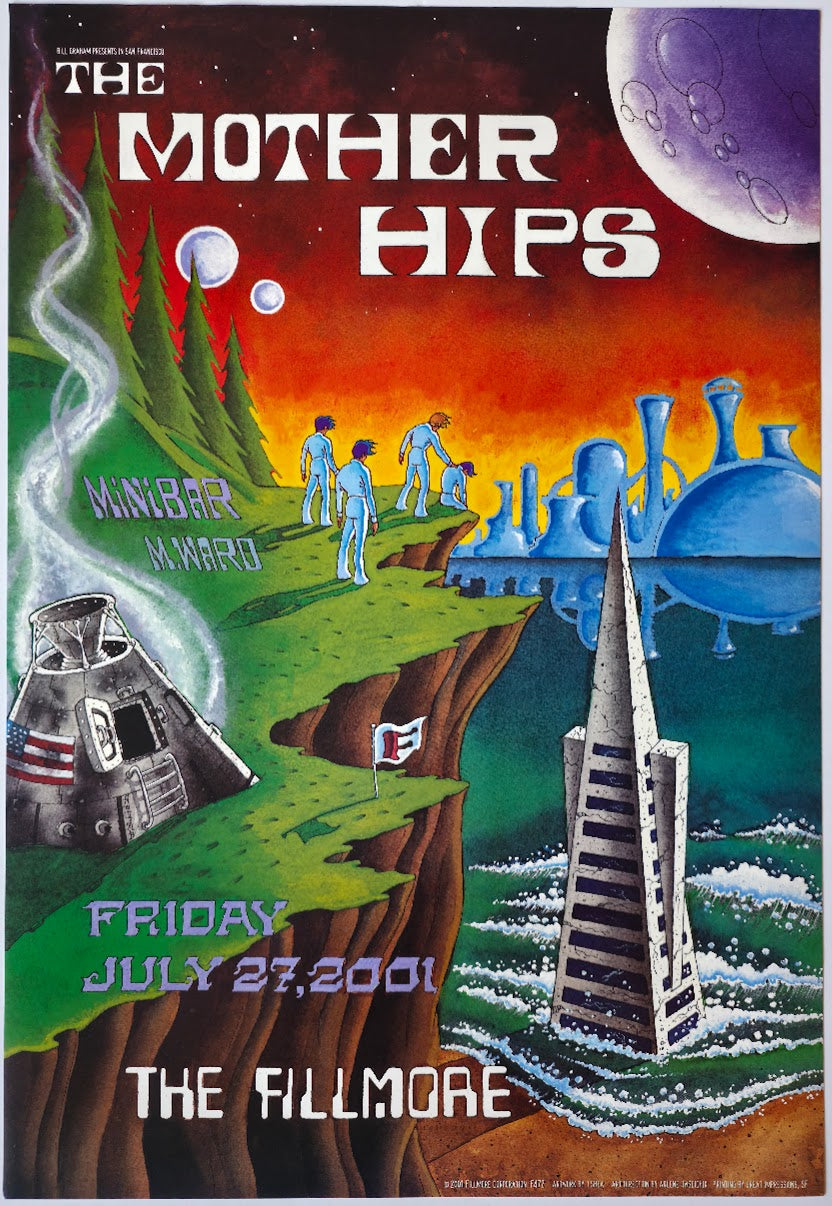 F472 The Mother Hips, The Fillmore by J. Shea - July 27, 2001 - San Francisco, Fillmore Gig Print