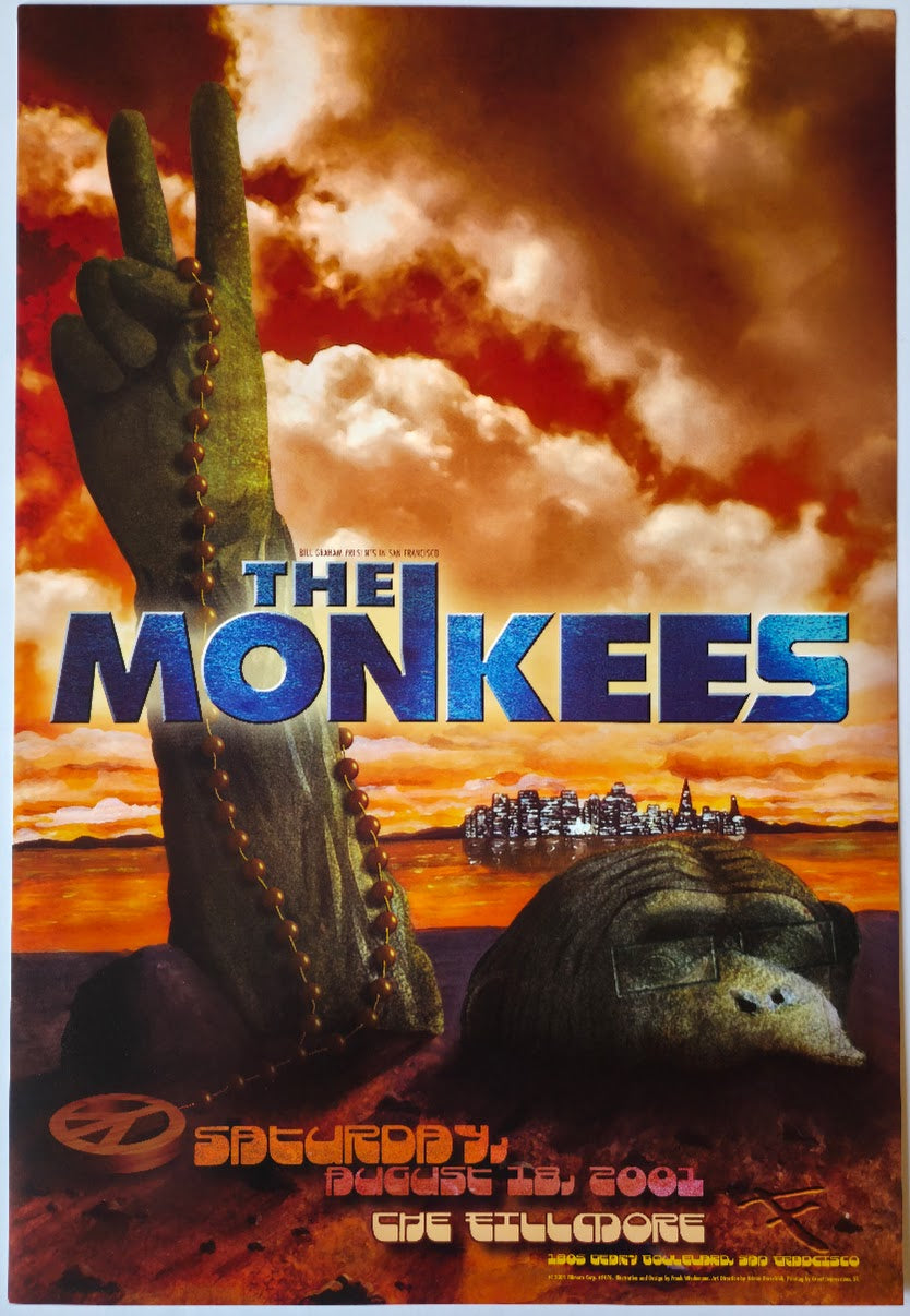 F476 The Monkees, The Fillmore by Frank Wiedman - August 18, 2001 - San Francisco, Fillmore Gig Print