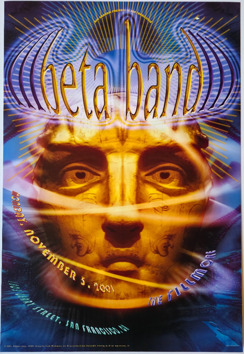F487 Beta Band, The Fillmore by Frank Wiedman - November 5, 2001 - San Francisco, Fillmore Gig Print