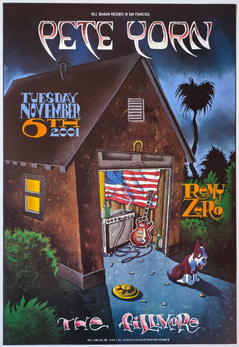 F488 Pete Yorn, The Fillmore by J. Shea - November 6, 2001 - San Francisco, Fillmore Gig Print