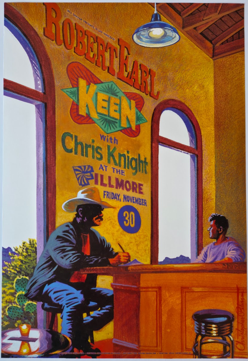 F496 Robert Earl, Keen with Chris Night, The Fillmore by Christopher Peterson - November 30, 2001 - San Francisco, Fillmore Gig Print