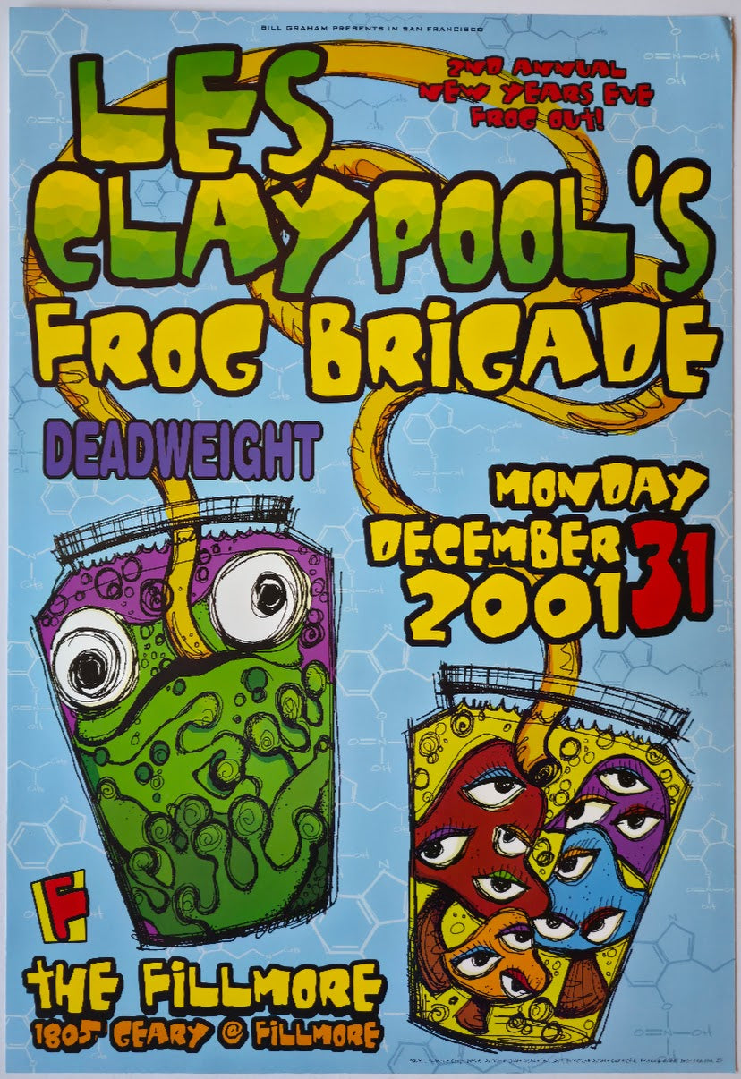 F504 Les Claypool's Frog Brigade, The Fillmore by Dawn Shaefer - December 31, 2001 - San Francisco, Fillmore Gig Print