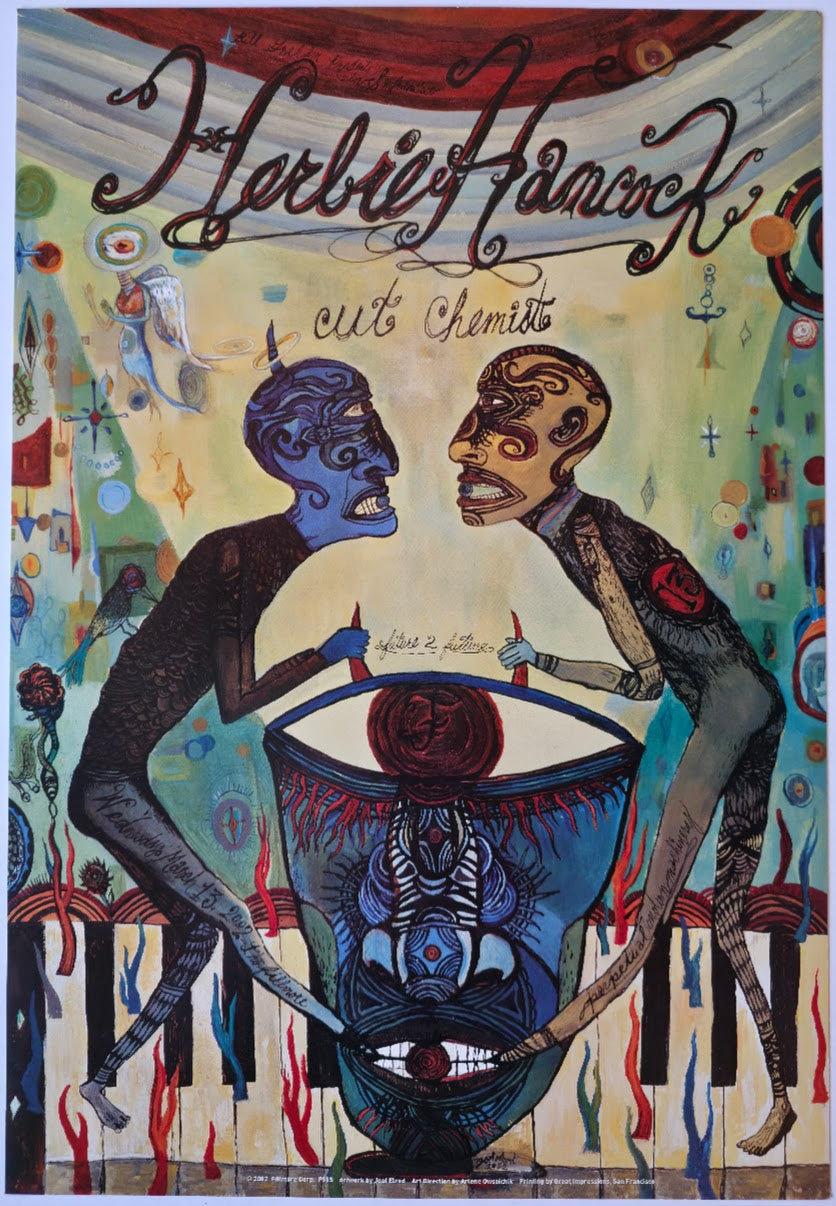 F515 Herbie Hancock, Cut Chemist, The Fillmore by Joel Elrod - March 13, 2002 - San Francisco, Fillmore Gig Print