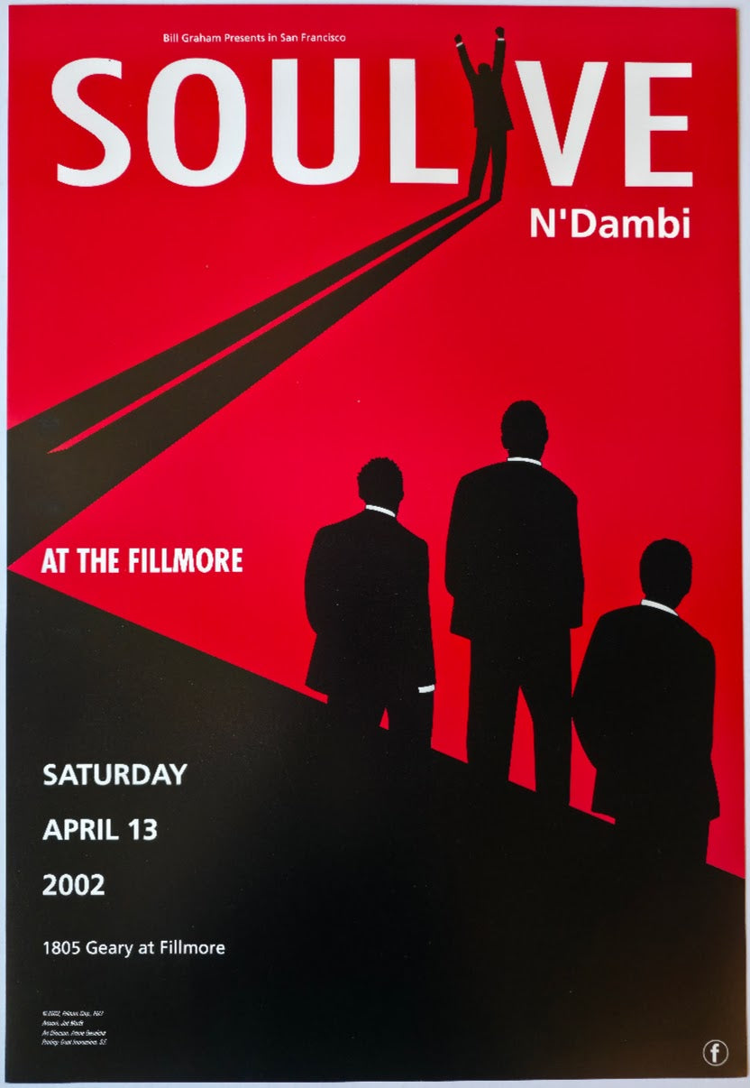 F517 Soulive, N'Dambi, The Fillmore by Joel Elrod - April 13, 2002 - San Francisco, Fillmore Gig Print