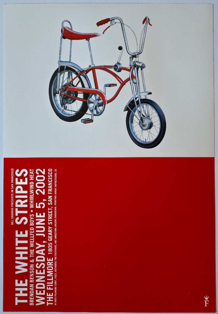 F523 The White Stripes, The Fillmore by The Filthytape - June 5, 2002 - San Francisco, Fillmore Gig Print