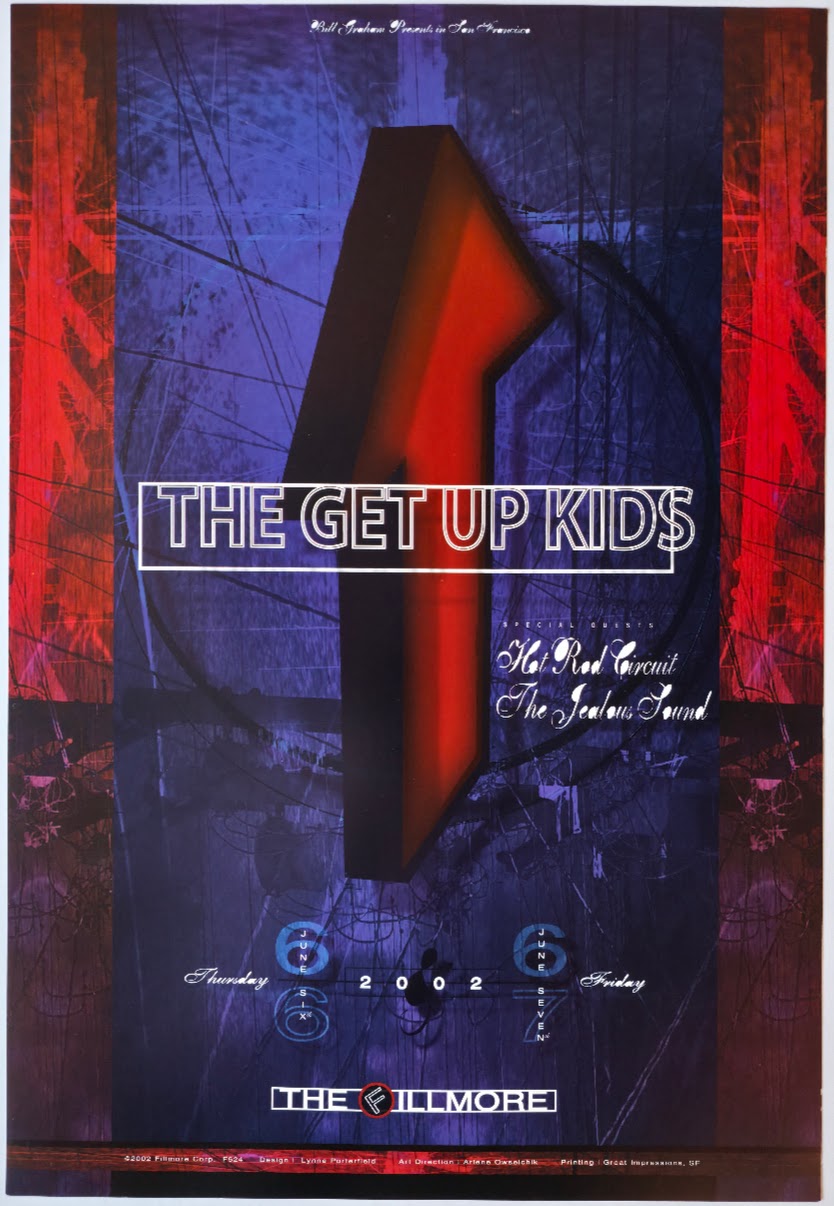 F524 The Get Up Kids, The Fillmore by Lynne Porterfield - June 6-7, 2002 - San Francisco, Fillmore Gig Print