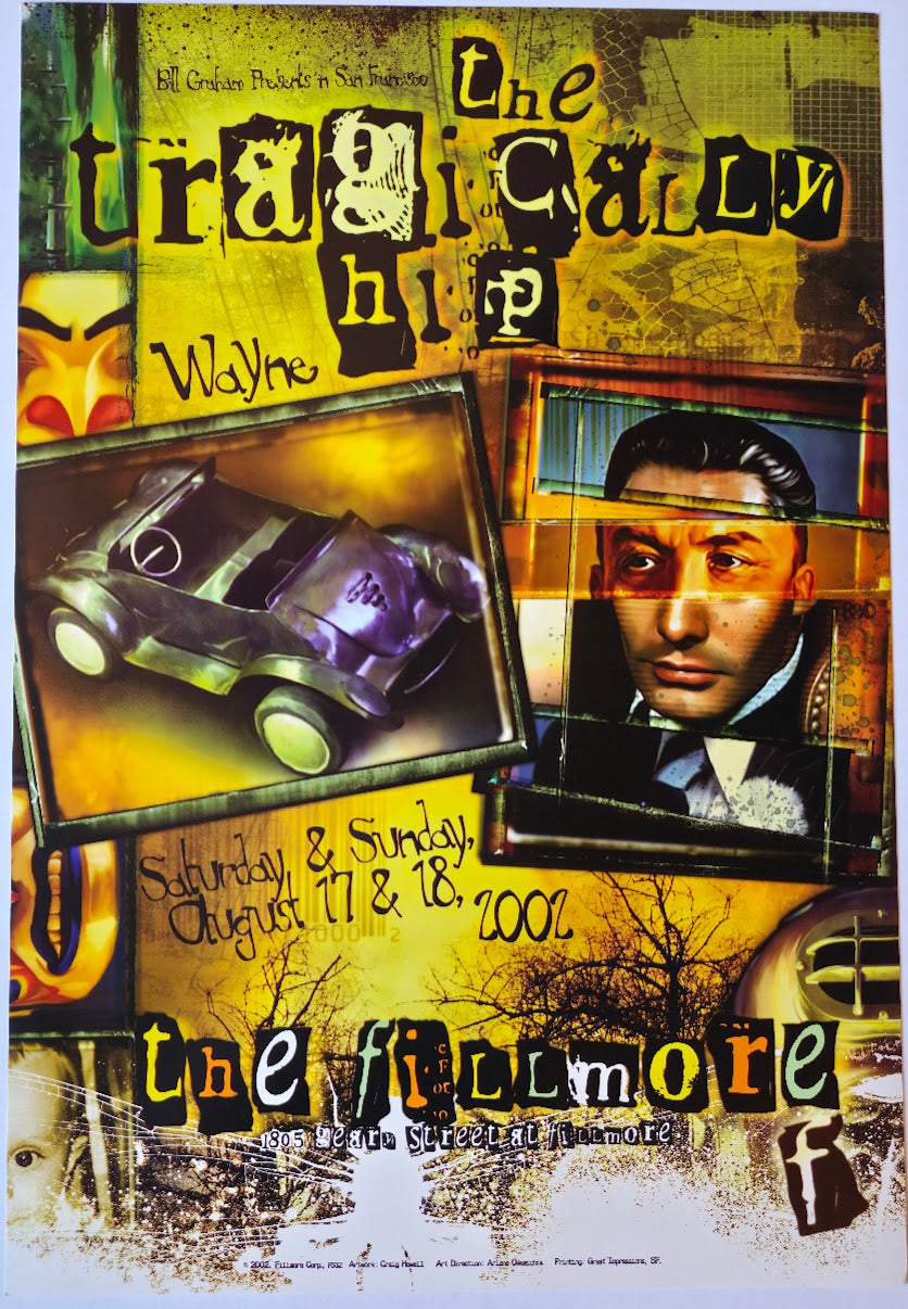 F532 The Tragically Hip, The Fillmore by Craig Howell - August 17-18, 2002 - San Francisco, Fillmore Gig Print