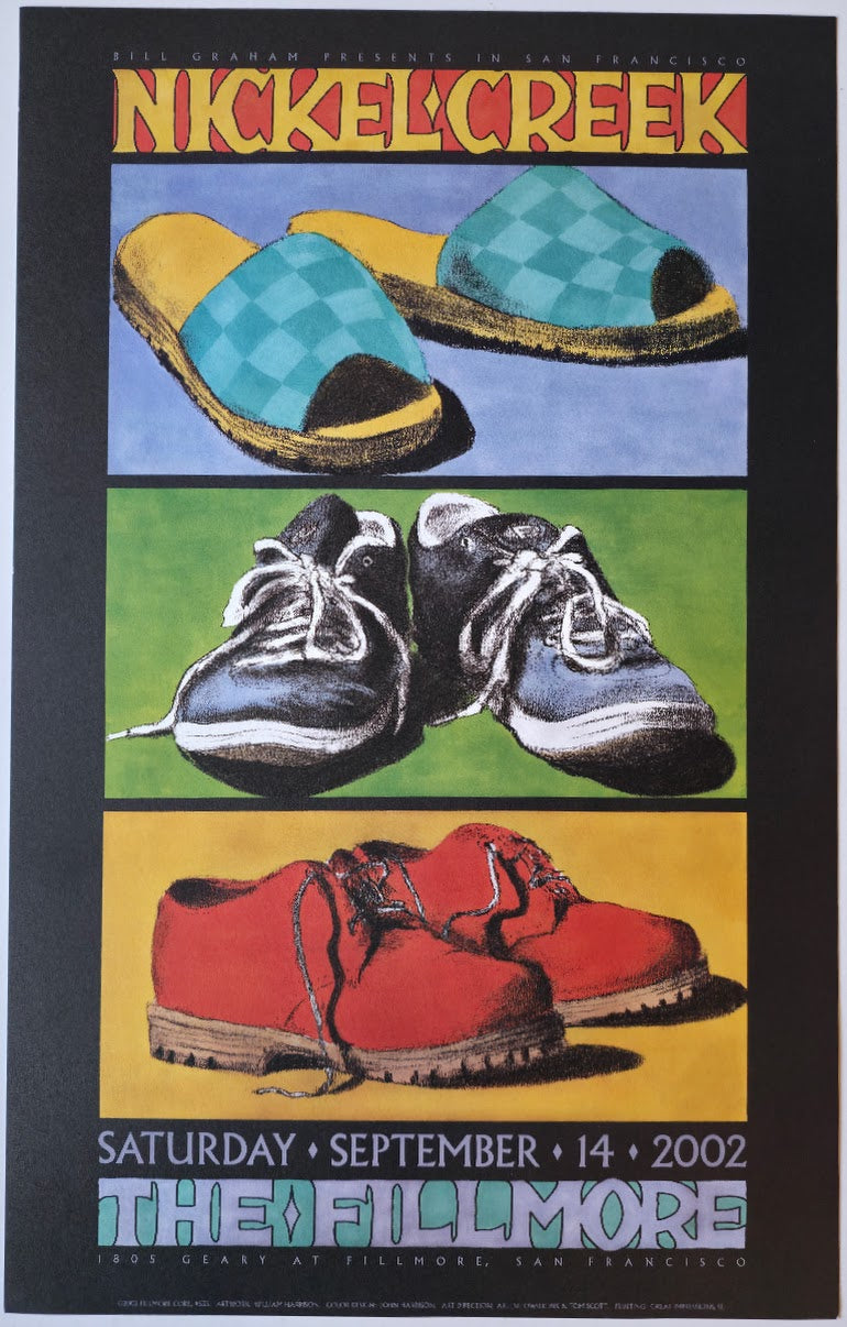 F535 Nickel Creek, The Fillmore by William Harrison - September 14, 2002 - San Francisco, Fillmore Gig Print