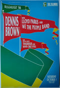 F53 Dennis Brown, The Fillmore by Libbie Shock - October 1, 1988 - San Francisco, Fillmore Gig Print