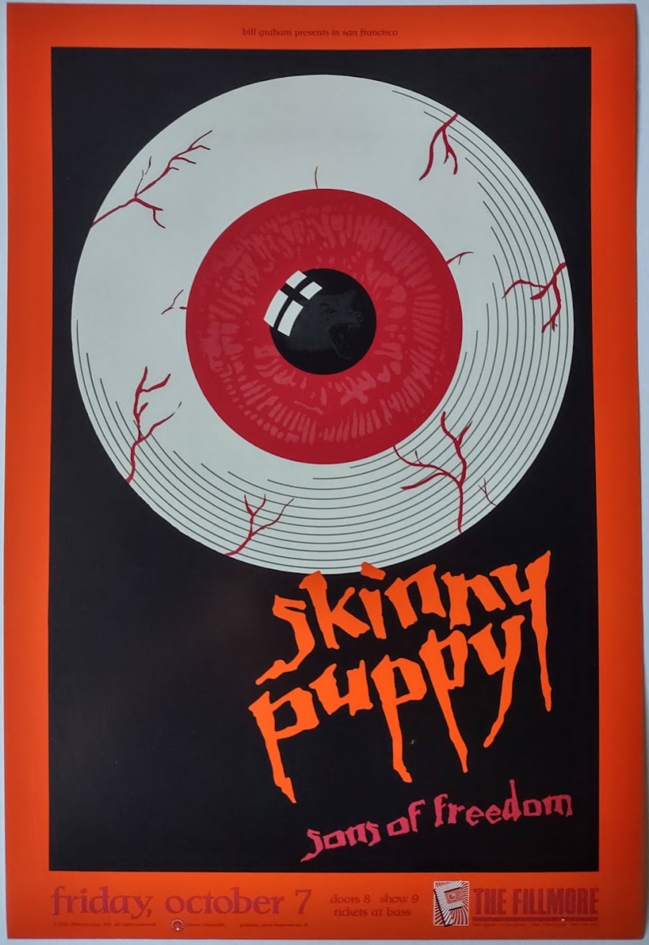 F54 Skinny Puppy, The Fillmore by Arlene Owseichik - October 7, 1988 - San Francisco, Fillmore Gig Print