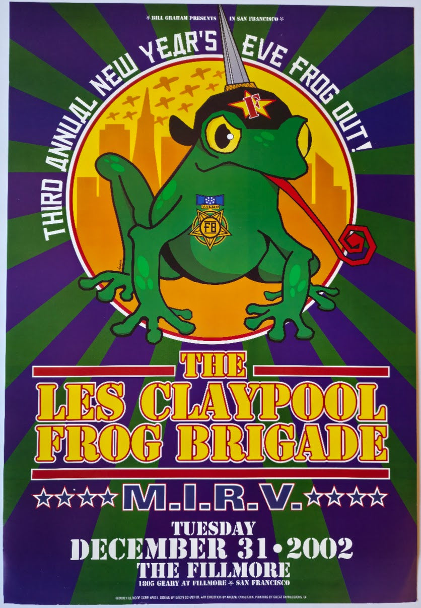 F551 The Les Claypool Frog Brigade, The Fillmore by Dawn Shaefer - December 31, 2002 - San Francisco, Fillmore Gig Print