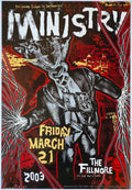 F559 Ministry, The Fillmore by Gregg Gordon, Gigart - March 21, 2003 - San Francisco, Fillmore Gig Print