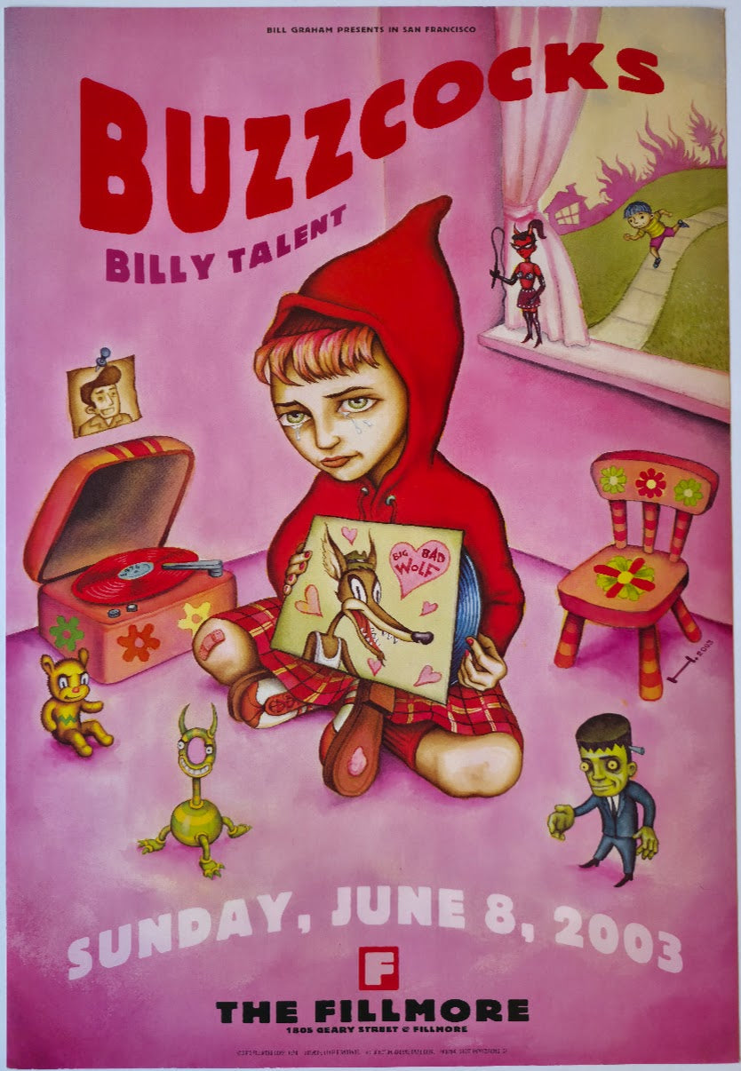 F570 Buzzcocks, Billy Talent, The Fillmore by Hugh D'Andrade - June 8, 2003 - San Francisco, Fillmore Gig Print