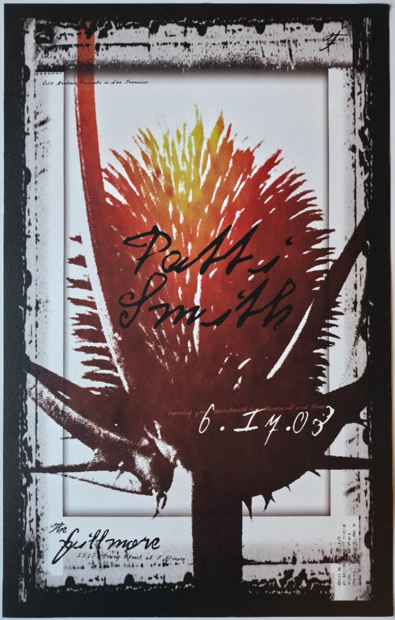 F572 Patti Smith, The Fillmore by Lynne Porterfield - June 17, 2003 - San Francisco, Fillmore Gig Print