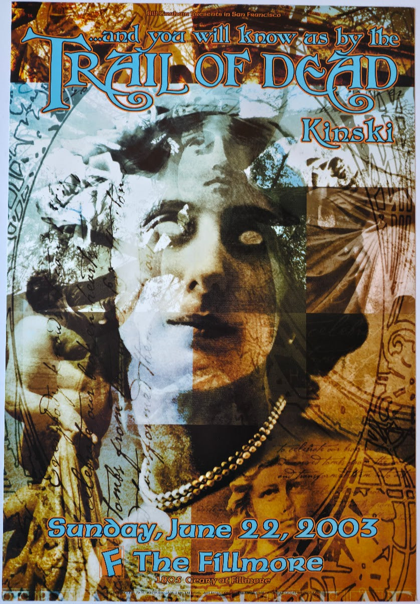 F574 Trail Of Dead, Kinski, The Fillmore by James Rheem Davis - June 22, 2003 - San Francisco, Fillmore Gig Print