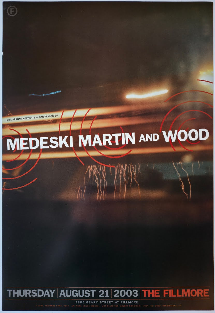 F576 Medeski Martin And Wood, The Fillmore by Miles Stegall - August 21, 2003 - San Francisco, Fillmore Gig Print