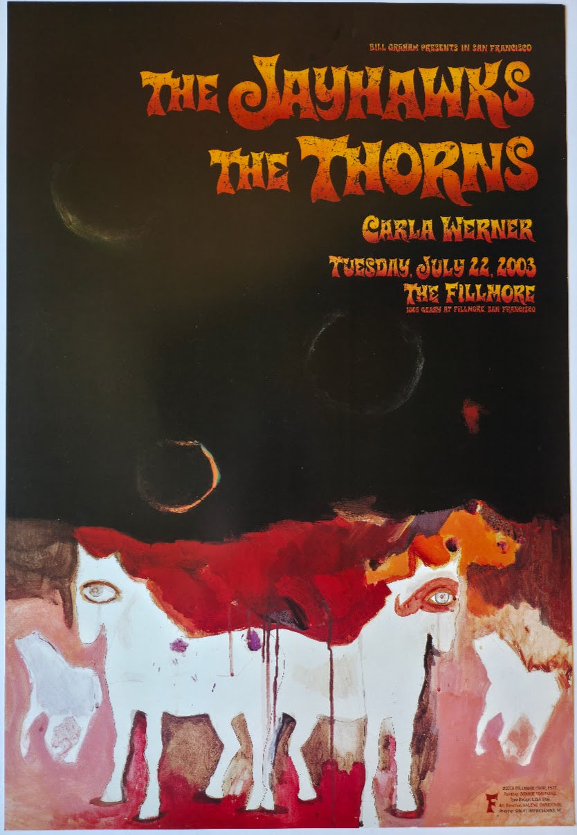 F577 The Jayhawks, The Thorns, The Fillmore by Bonnie Tompkins - July 22, 2003 - San Francisco, Fillmore Gig Print