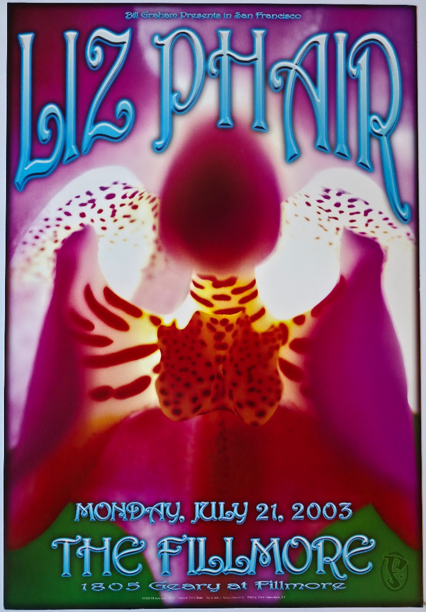 F578A Liz Phair, The Fillmore by Chris Shaw - July 21, 2003 - San Francisco, Fillmore Gig Print