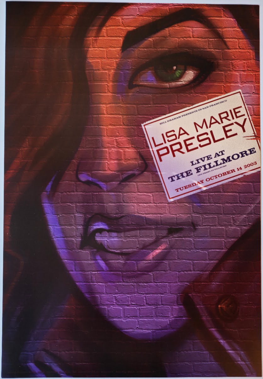 F590 Lisa Marie Presley, The Fillmore by Bill Bain - October 14, 2003 - San Francisco, Fillmore Gig Print
