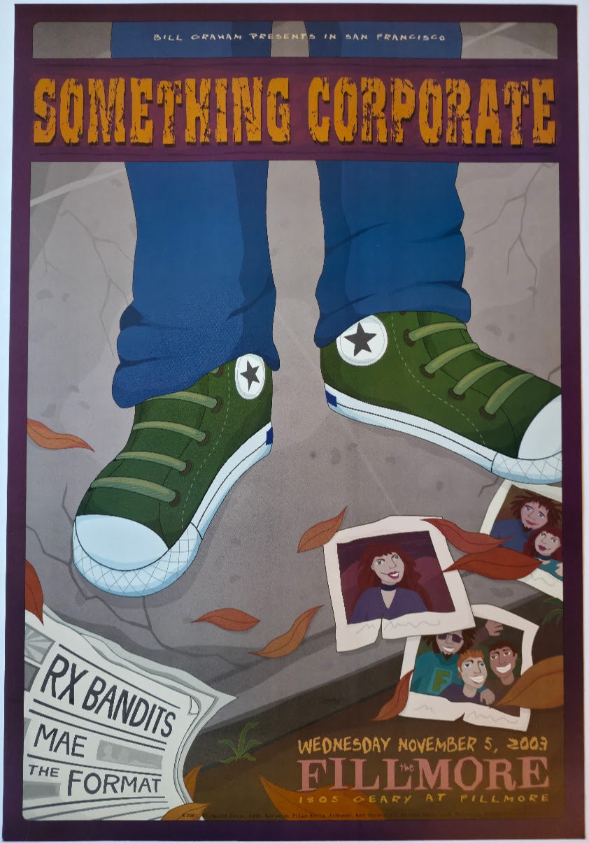 F595 Something Corporate, The Fillmore by Pilar Erika Johnson - November 5, 2003 - San Francisco, Fillmore Gig Print