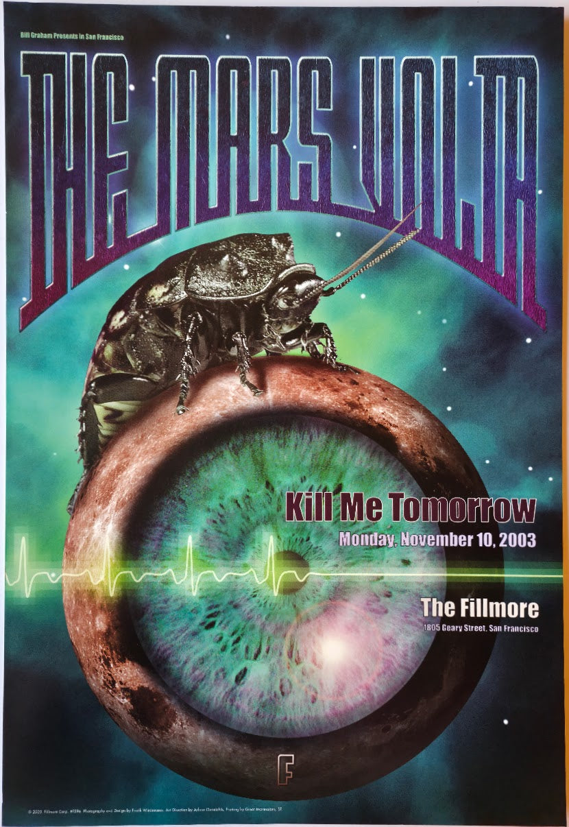 F596 The Mars Volta, The Fillmore by Frank Wiedmann - November 10, 2003 - San Francisco, Fillmore Gig Print