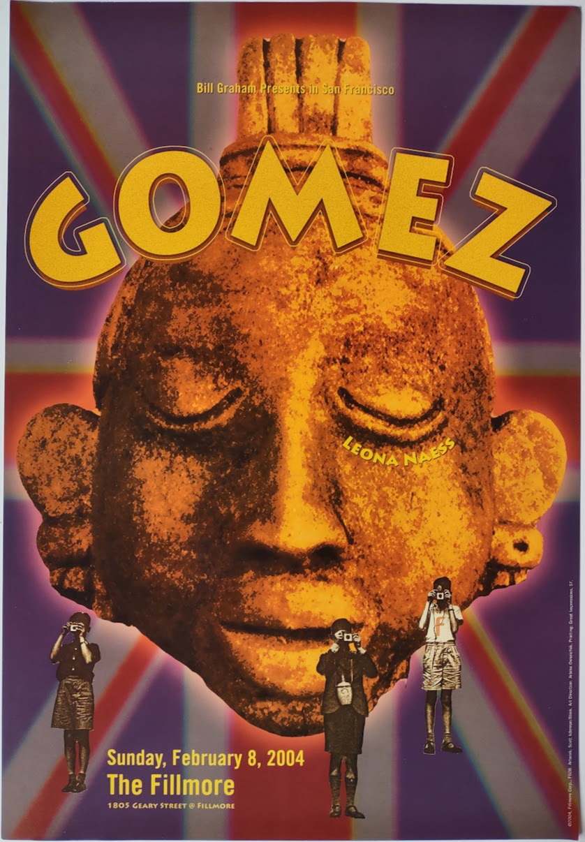 F608 Gomez, The Fillmore by Scott Idleman/Blink - February 8, 2004 - San Francisco, Fillmore Gig Print