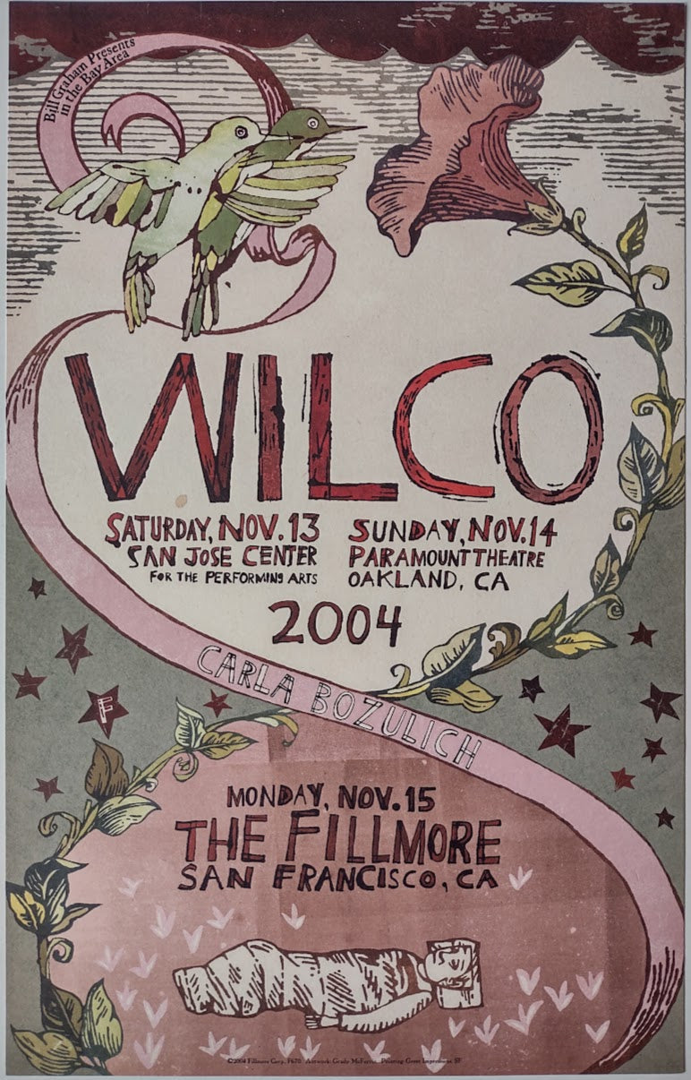 F670 Wilco, The Fillmore by Grady McFerin - November 15, 2004 - San Francisco, Fillmore Gig Print