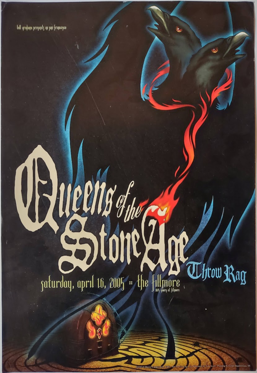 F683 Queens Of The Stone Age, The Fillmore by Lisa Eng - April 16, 2005 - San Francisco, Fillmore Gig Print