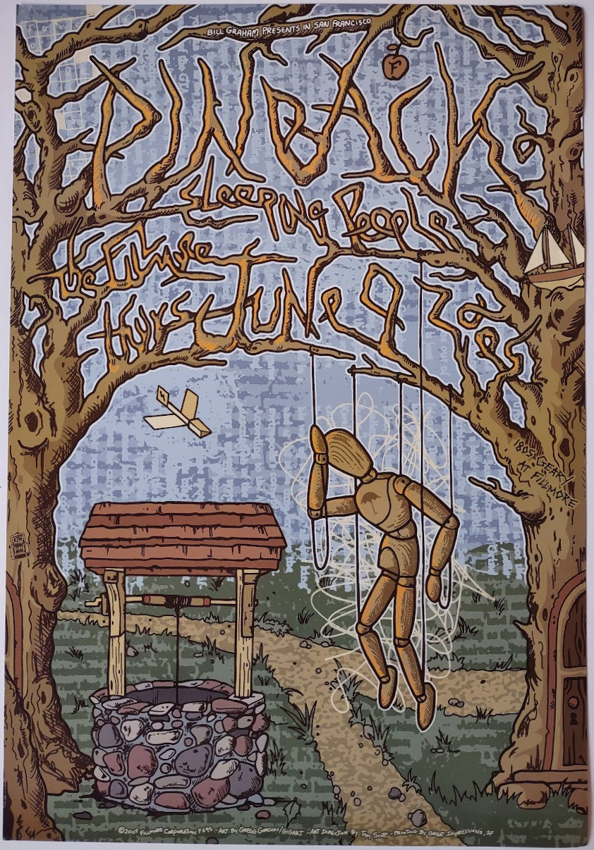 F695 Pinback, Sleeping People, The Fillmore by Greg Gordon/Gigart - June 9, 2005 - San Francisco, Fillmore Gig Print