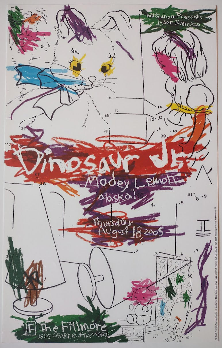 F711 Dinosaur Jr, The Fillmore by Jonathan Hess, Patrick Nistler - August 18, 2005 - San Francisco, Fillmore Gig Print