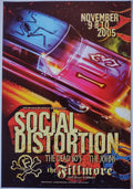 F727 Social Distortion, The Dead 60's, The Johns, The Fillmore by Craig Howell/Cheeba Productions - November 9-10, 2005 - San Francisco, Fillmore Gig Print