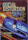 F729 Social Distortion, The Dead 60's, The Chelsea Smiles, The Fillmore by Craig Howell/Cheeba Productions - November 13-15, 2005 - San Francisco, Fillmore Gig Print