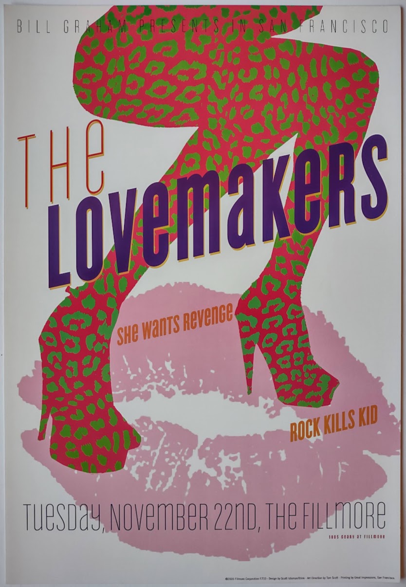 F733 The Lovemakers, She Wants Revenge, The Fillmore by Scott Idleman/Blink - November 22, 2005 - San Francisco, Fillmore Gig Print