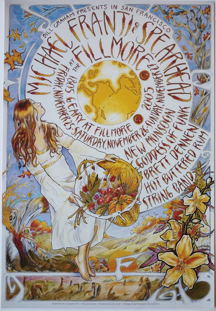 F735 Michael Franti & Spearhead, The Fillmore by Josh Hunter - November 26, 2005 - San Francisco, Fillmore Gig Print