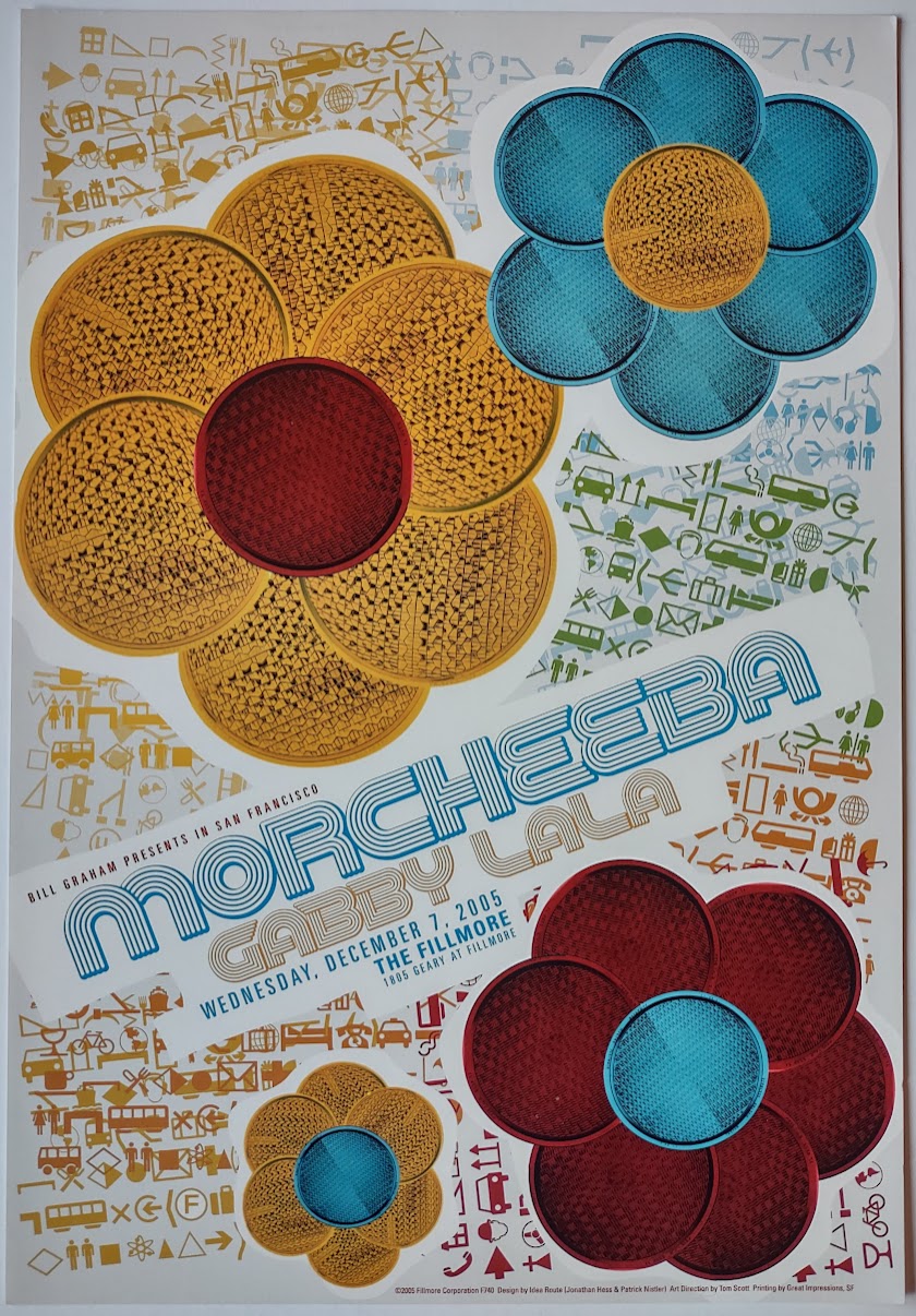 F740 Morcheeba, Gabby Lala, The Fillmore by Jonathan Hess, Patrick Nistler - December 7, 2005 - San Francisco, Fillmore Gig Print