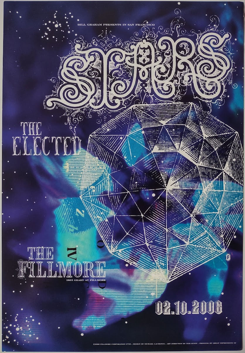 F755 Stars, The Elected, The Fillmore by Michael Laurence - February 10, 2006 - San Francisco, Fillmore Gig Print
