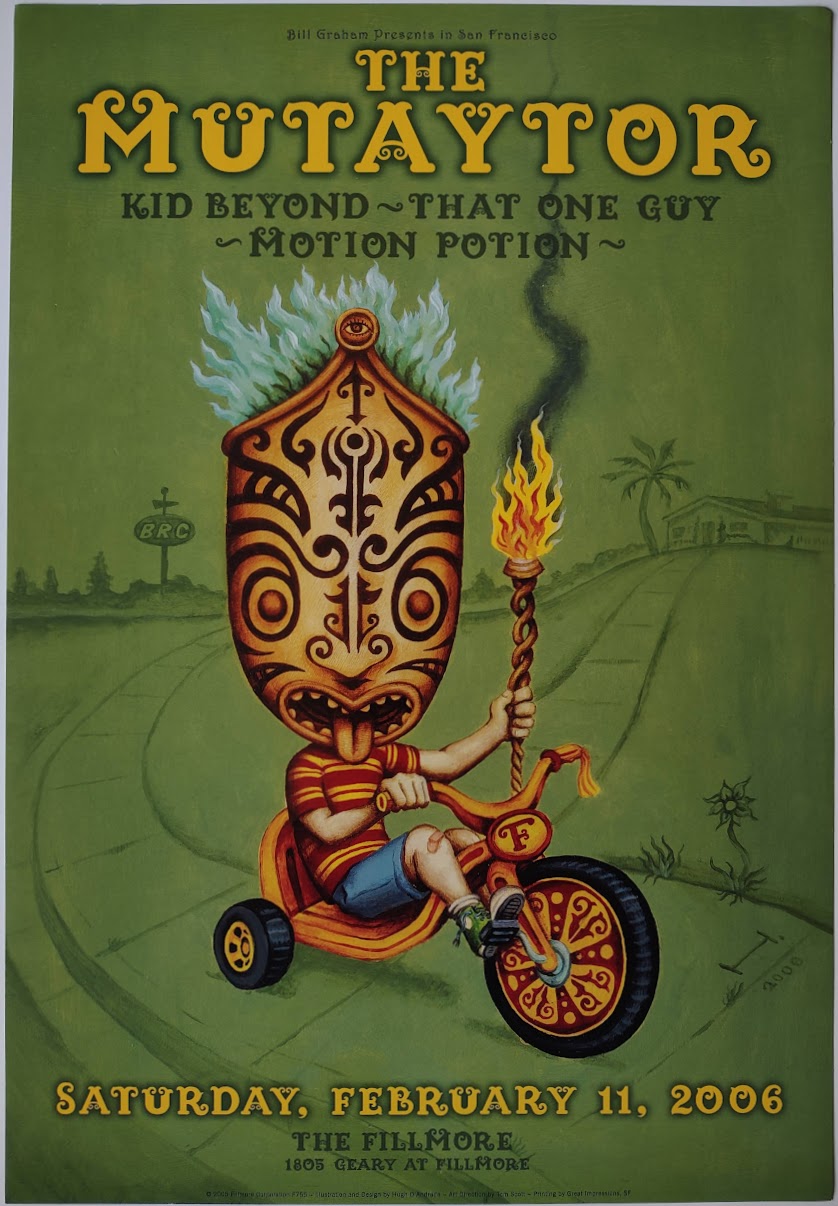 F756 The Mutaytor, Kid Beyond, That One Guy, The Fillmore by Hugh D'Andrade - February 11, 2006 - San Francisco, Fillmore Gig Print