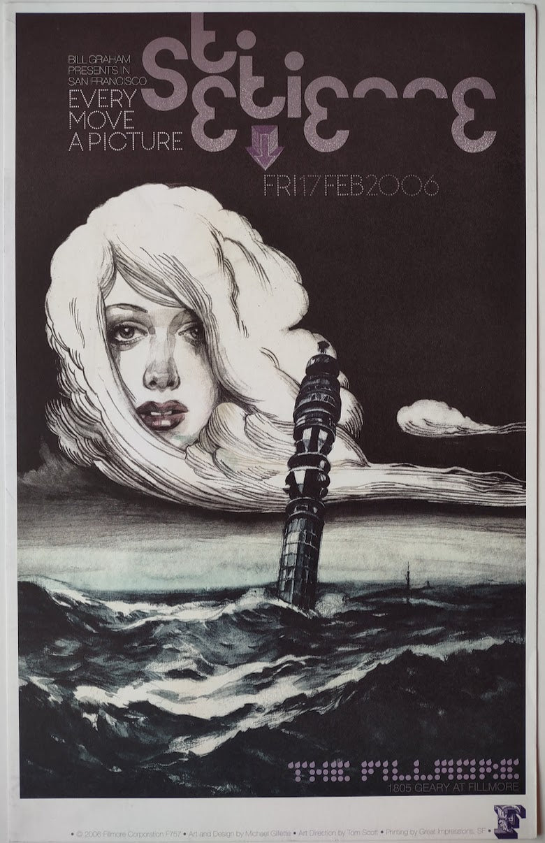 F757 Saint Etienne, The Fillmore by Michael Laurence - February 17, 2006 - San Francisco, Fillmore Gig Print