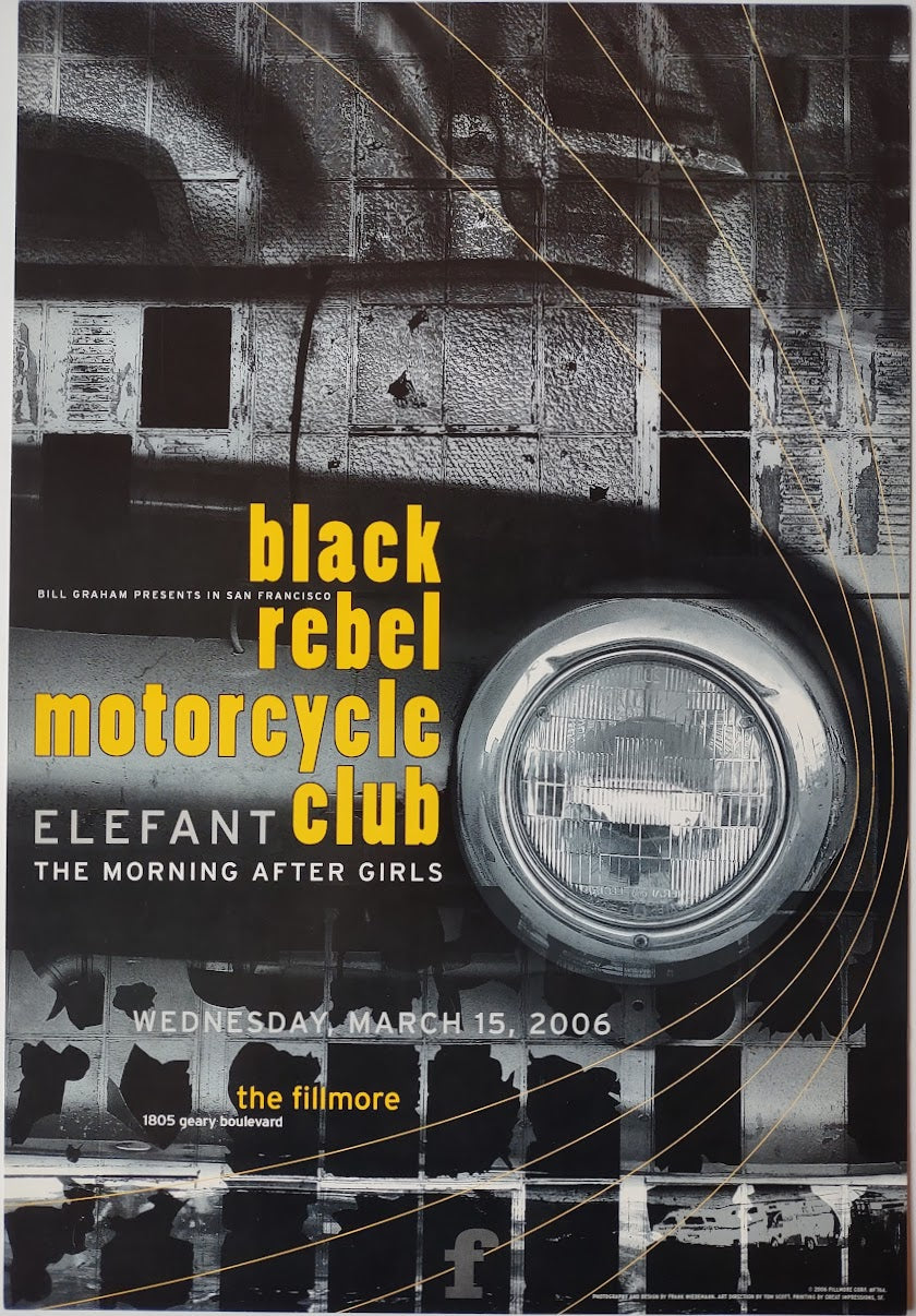 F764 Black rebel Motorcycle Club, Elefant, The Fillmore by Frank Wiedmann - March 15, 2006 - San Francisco, Fillmore Gig Print