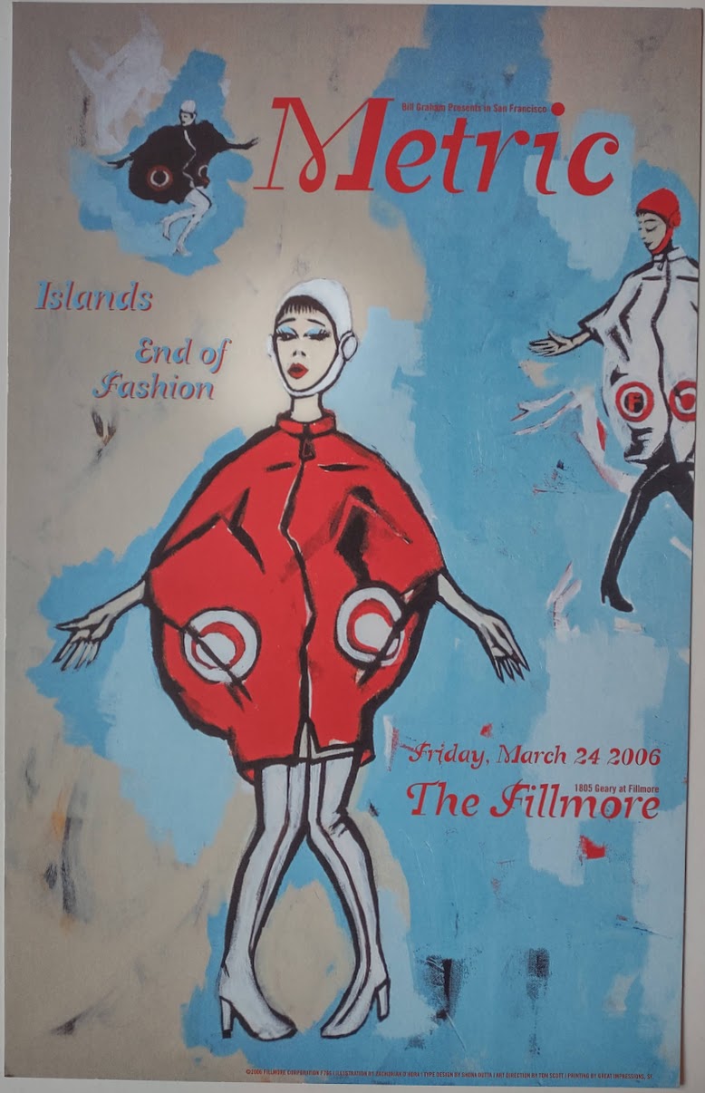 F766 Metric, Islands, End Of Fashion, The Fillmore by Zachoria O' Hora - March 24, 2006 - San Francisco, Fillmore Gig Print