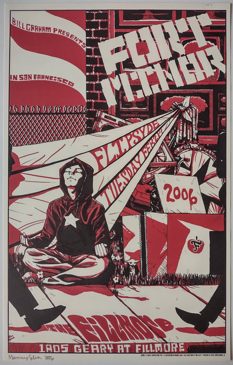 F767 Fort Minor, (Signed by Manny Silva) The Fillmore by Manny Silva - February 21, 2006 - San Francisco, Fillmore Gig Print