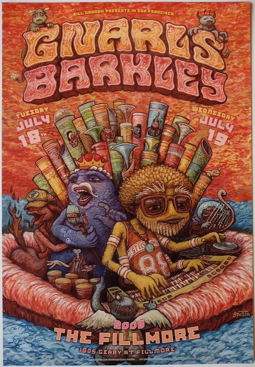 F792 Gnarls Barkley, The Fillmore by Marq Spusta - July 18-19, 2006 - San Francisco, Fillmore Gig Print