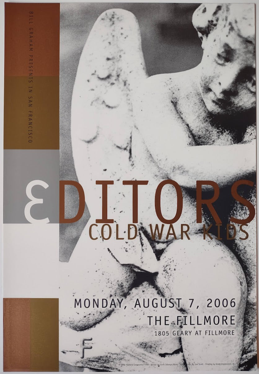F799 Editors, Cold War Kids, The Fillmore by Scott Idleman/Blink - August 7, 2006 - San Francisco, Fillmore Gig Print